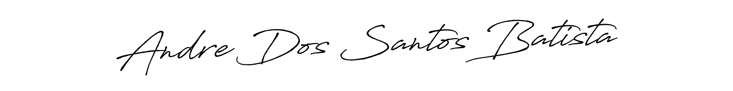 Design your own signature with our free online signature maker. With this signature software, you can create a handwritten (Antro_Vectra_Bolder) signature for name Andre Dos Santos Batista. Andre Dos Santos Batista signature style 7 images and pictures png