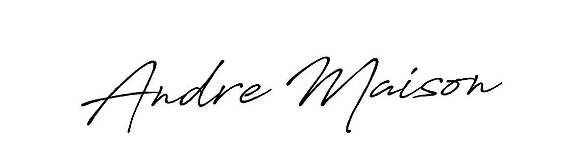 Make a beautiful signature design for name Andre Maison. With this signature (Antro_Vectra_Bolder) style, you can create a handwritten signature for free. Andre Maison signature style 7 images and pictures png