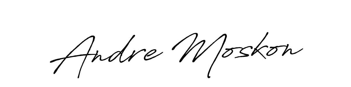 Use a signature maker to create a handwritten signature online. With this signature software, you can design (Antro_Vectra_Bolder) your own signature for name Andre Moskon. Andre Moskon signature style 7 images and pictures png