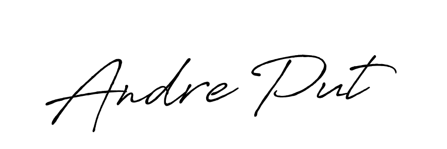 Create a beautiful signature design for name Andre Put. With this signature (Antro_Vectra_Bolder) fonts, you can make a handwritten signature for free. Andre Put signature style 7 images and pictures png