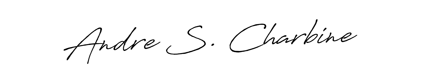 Use a signature maker to create a handwritten signature online. With this signature software, you can design (Antro_Vectra_Bolder) your own signature for name Andre S. Charbine. Andre S. Charbine signature style 7 images and pictures png