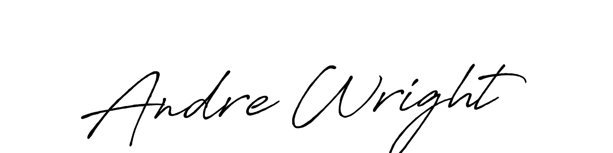 Also You can easily find your signature by using the search form. We will create Andre Wright name handwritten signature images for you free of cost using Antro_Vectra_Bolder sign style. Andre Wright signature style 7 images and pictures png