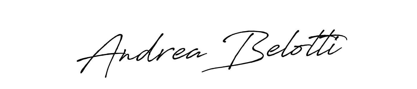 Create a beautiful signature design for name Andrea Belotti. With this signature (Antro_Vectra_Bolder) fonts, you can make a handwritten signature for free. Andrea Belotti signature style 7 images and pictures png