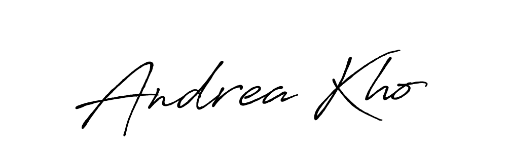 Similarly Antro_Vectra_Bolder is the best handwritten signature design. Signature creator online .You can use it as an online autograph creator for name Andrea Kho. Andrea Kho signature style 7 images and pictures png