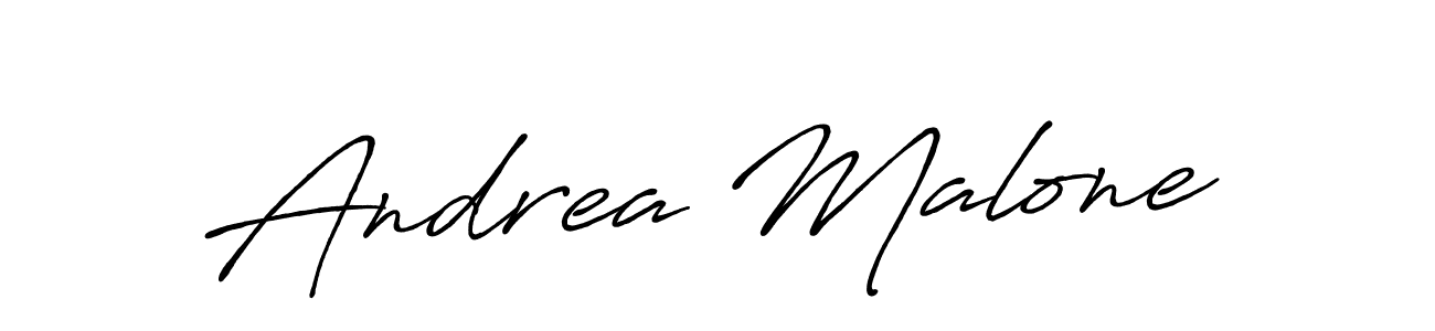 Andrea Malone stylish signature style. Best Handwritten Sign (Antro_Vectra_Bolder) for my name. Handwritten Signature Collection Ideas for my name Andrea Malone. Andrea Malone signature style 7 images and pictures png