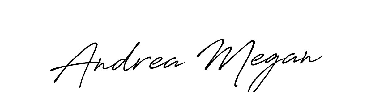 It looks lik you need a new signature style for name Andrea Megan. Design unique handwritten (Antro_Vectra_Bolder) signature with our free signature maker in just a few clicks. Andrea Megan signature style 7 images and pictures png