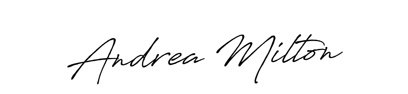 See photos of Andrea Milton official signature by Spectra . Check more albums & portfolios. Read reviews & check more about Antro_Vectra_Bolder font. Andrea Milton signature style 7 images and pictures png