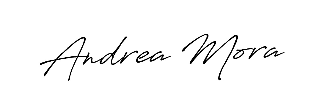 Create a beautiful signature design for name Andrea Mora. With this signature (Antro_Vectra_Bolder) fonts, you can make a handwritten signature for free. Andrea Mora signature style 7 images and pictures png