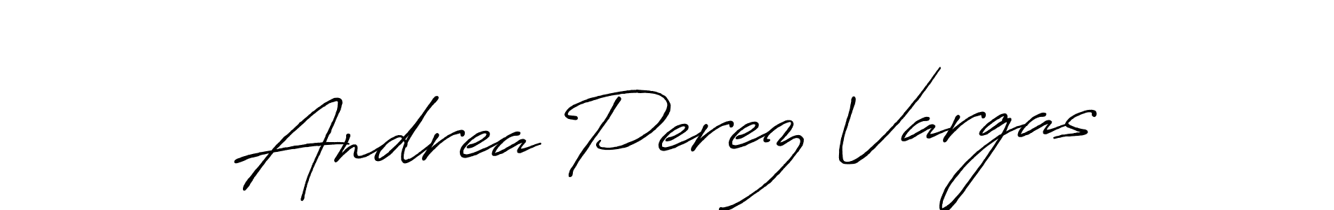 How to make Andrea Perez Vargas name signature. Use Antro_Vectra_Bolder style for creating short signs online. This is the latest handwritten sign. Andrea Perez Vargas signature style 7 images and pictures png