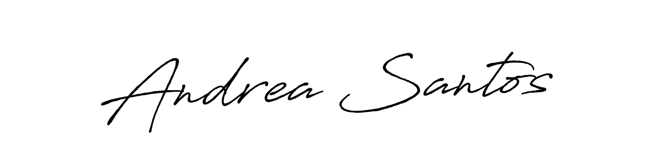 Create a beautiful signature design for name Andrea Santos. With this signature (Antro_Vectra_Bolder) fonts, you can make a handwritten signature for free. Andrea Santos signature style 7 images and pictures png