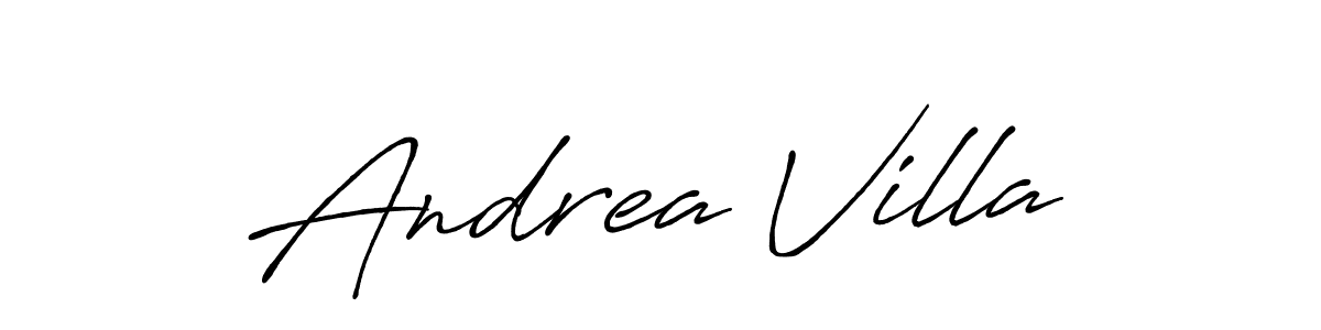 Andrea Villa stylish signature style. Best Handwritten Sign (Antro_Vectra_Bolder) for my name. Handwritten Signature Collection Ideas for my name Andrea Villa. Andrea Villa signature style 7 images and pictures png