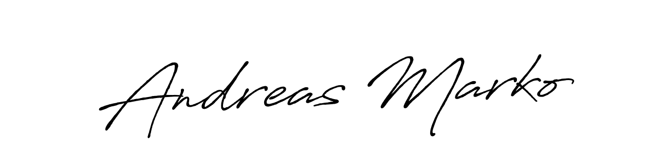 Use a signature maker to create a handwritten signature online. With this signature software, you can design (Antro_Vectra_Bolder) your own signature for name Andreas Marko. Andreas Marko signature style 7 images and pictures png