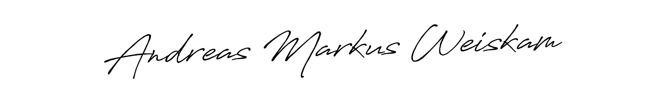 Andreas Markus Weiskam stylish signature style. Best Handwritten Sign (Antro_Vectra_Bolder) for my name. Handwritten Signature Collection Ideas for my name Andreas Markus Weiskam. Andreas Markus Weiskam signature style 7 images and pictures png