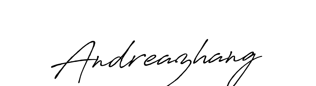 Andreazhang stylish signature style. Best Handwritten Sign (Antro_Vectra_Bolder) for my name. Handwritten Signature Collection Ideas for my name Andreazhang. Andreazhang signature style 7 images and pictures png