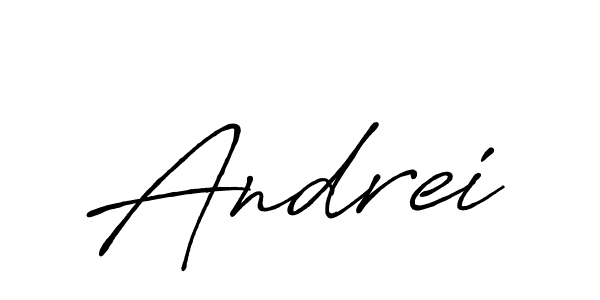 Make a beautiful signature design for name Andrei. With this signature (Antro_Vectra_Bolder) style, you can create a handwritten signature for free. Andrei signature style 7 images and pictures png