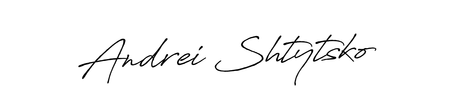 The best way (Antro_Vectra_Bolder) to make a short signature is to pick only two or three words in your name. The name Andrei Shtytsko include a total of six letters. For converting this name. Andrei Shtytsko signature style 7 images and pictures png