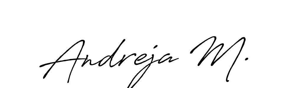 It looks lik you need a new signature style for name Andreja M.. Design unique handwritten (Antro_Vectra_Bolder) signature with our free signature maker in just a few clicks. Andreja M. signature style 7 images and pictures png