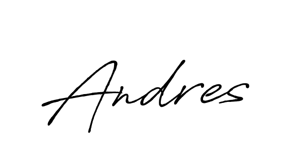 The best way (Antro_Vectra_Bolder) to make a short signature is to pick only two or three words in your name. The name Andres include a total of six letters. For converting this name. Andres signature style 7 images and pictures png