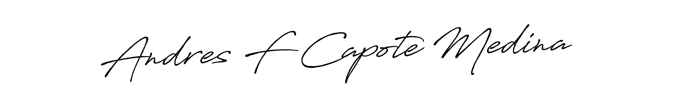 Make a short Andres F Capote Medina signature style. Manage your documents anywhere anytime using Antro_Vectra_Bolder. Create and add eSignatures, submit forms, share and send files easily. Andres F Capote Medina signature style 7 images and pictures png