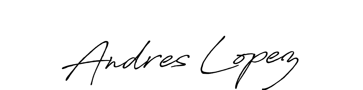 Use a signature maker to create a handwritten signature online. With this signature software, you can design (Antro_Vectra_Bolder) your own signature for name Andres Lopez. Andres Lopez signature style 7 images and pictures png