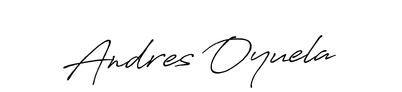 Create a beautiful signature design for name Andres Oyuela. With this signature (Antro_Vectra_Bolder) fonts, you can make a handwritten signature for free. Andres Oyuela signature style 7 images and pictures png