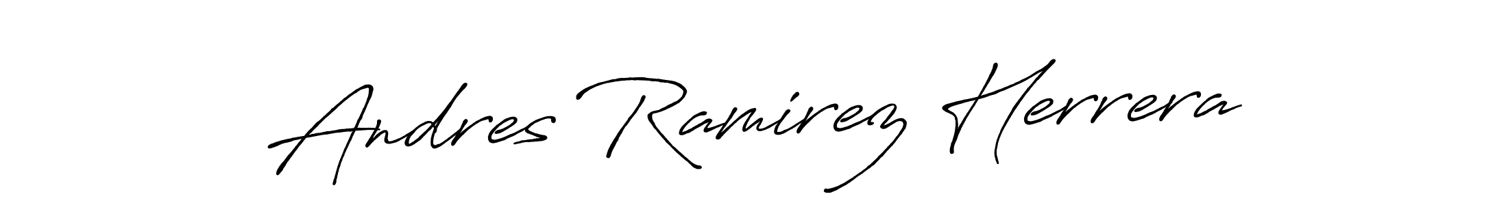 The best way (Antro_Vectra_Bolder) to make a short signature is to pick only two or three words in your name. The name Andres Ramirez Herrera include a total of six letters. For converting this name. Andres Ramirez Herrera signature style 7 images and pictures png
