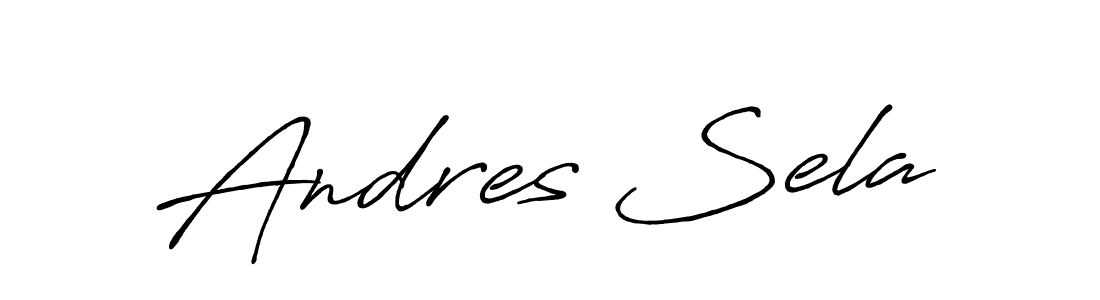 Andres Sela stylish signature style. Best Handwritten Sign (Antro_Vectra_Bolder) for my name. Handwritten Signature Collection Ideas for my name Andres Sela. Andres Sela signature style 7 images and pictures png