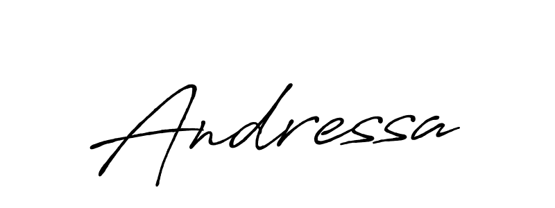 How to make Andressa signature? Antro_Vectra_Bolder is a professional autograph style. Create handwritten signature for Andressa name. Andressa signature style 7 images and pictures png