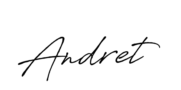 Make a short Andret signature style. Manage your documents anywhere anytime using Antro_Vectra_Bolder. Create and add eSignatures, submit forms, share and send files easily. Andret signature style 7 images and pictures png