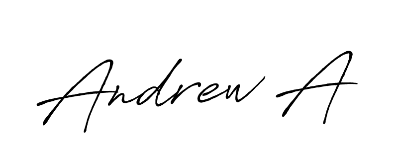 Design your own signature with our free online signature maker. With this signature software, you can create a handwritten (Antro_Vectra_Bolder) signature for name Andrew A. Andrew A signature style 7 images and pictures png