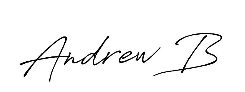 Andrew B stylish signature style. Best Handwritten Sign (Antro_Vectra_Bolder) for my name. Handwritten Signature Collection Ideas for my name Andrew B. Andrew B signature style 7 images and pictures png