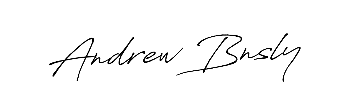 Make a beautiful signature design for name Andrew Bnsly. With this signature (Antro_Vectra_Bolder) style, you can create a handwritten signature for free. Andrew Bnsly signature style 7 images and pictures png