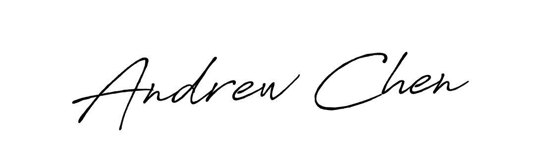 Use a signature maker to create a handwritten signature online. With this signature software, you can design (Antro_Vectra_Bolder) your own signature for name Andrew Chen. Andrew Chen signature style 7 images and pictures png