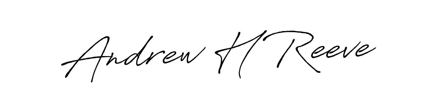 Make a beautiful signature design for name Andrew H Reeve. With this signature (Antro_Vectra_Bolder) style, you can create a handwritten signature for free. Andrew H Reeve signature style 7 images and pictures png