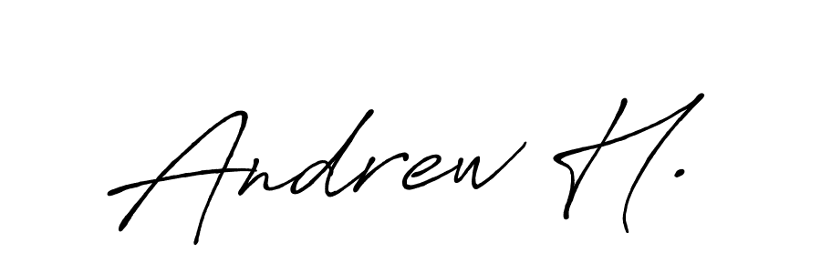 How to make Andrew H. signature? Antro_Vectra_Bolder is a professional autograph style. Create handwritten signature for Andrew H. name. Andrew H. signature style 7 images and pictures png