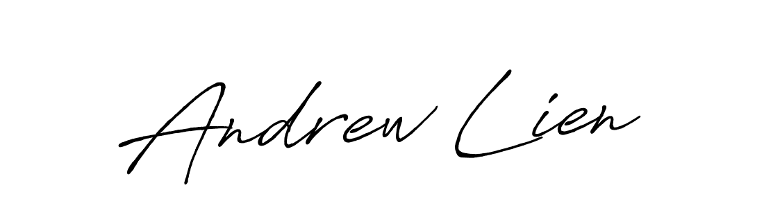 The best way (Antro_Vectra_Bolder) to make a short signature is to pick only two or three words in your name. The name Andrew Lien include a total of six letters. For converting this name. Andrew Lien signature style 7 images and pictures png