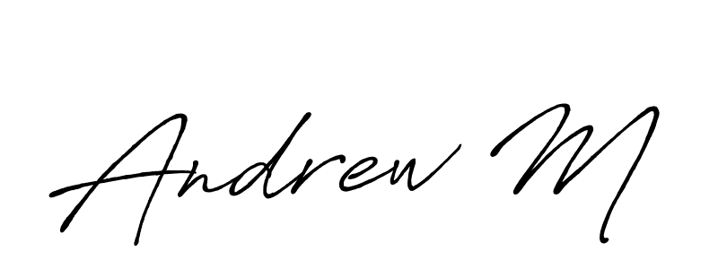 It looks lik you need a new signature style for name Andrew M. Design unique handwritten (Antro_Vectra_Bolder) signature with our free signature maker in just a few clicks. Andrew M signature style 7 images and pictures png