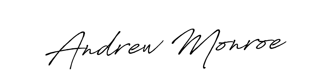 Make a beautiful signature design for name Andrew Monroe. With this signature (Antro_Vectra_Bolder) style, you can create a handwritten signature for free. Andrew Monroe signature style 7 images and pictures png