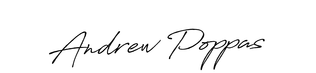 The best way (Antro_Vectra_Bolder) to make a short signature is to pick only two or three words in your name. The name Andrew Poppas include a total of six letters. For converting this name. Andrew Poppas signature style 7 images and pictures png