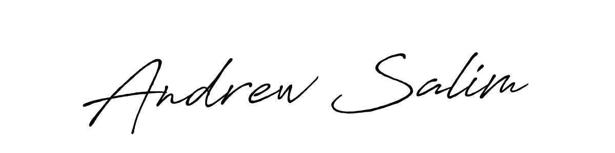 Create a beautiful signature design for name Andrew Salim. With this signature (Antro_Vectra_Bolder) fonts, you can make a handwritten signature for free. Andrew Salim signature style 7 images and pictures png