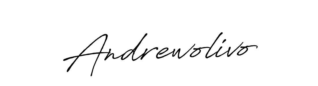 Design your own signature with our free online signature maker. With this signature software, you can create a handwritten (Antro_Vectra_Bolder) signature for name Andrewolivo. Andrewolivo signature style 7 images and pictures png