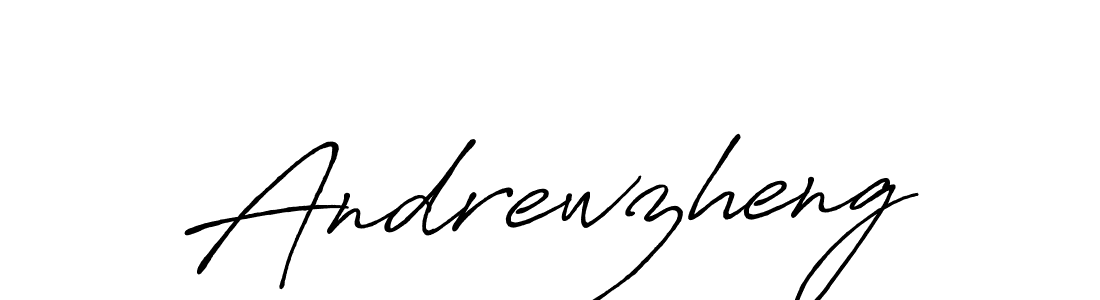 Create a beautiful signature design for name Andrewzheng. With this signature (Antro_Vectra_Bolder) fonts, you can make a handwritten signature for free. Andrewzheng signature style 7 images and pictures png
