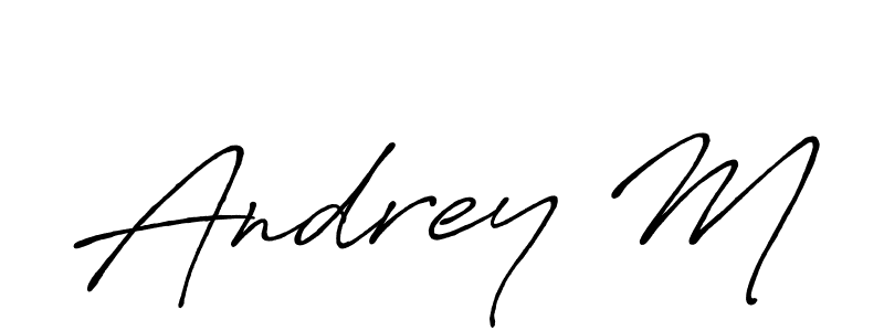 Antro_Vectra_Bolder is a professional signature style that is perfect for those who want to add a touch of class to their signature. It is also a great choice for those who want to make their signature more unique. Get Andrey M name to fancy signature for free. Andrey M signature style 7 images and pictures png