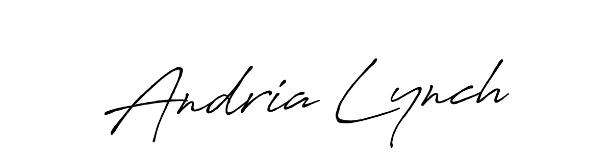 Make a beautiful signature design for name Andria Lynch. With this signature (Antro_Vectra_Bolder) style, you can create a handwritten signature for free. Andria Lynch signature style 7 images and pictures png