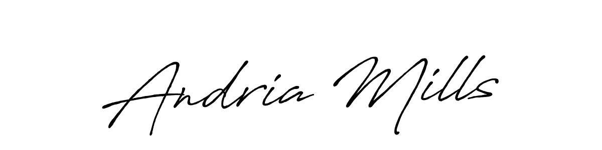Best and Professional Signature Style for Andria Mills. Antro_Vectra_Bolder Best Signature Style Collection. Andria Mills signature style 7 images and pictures png