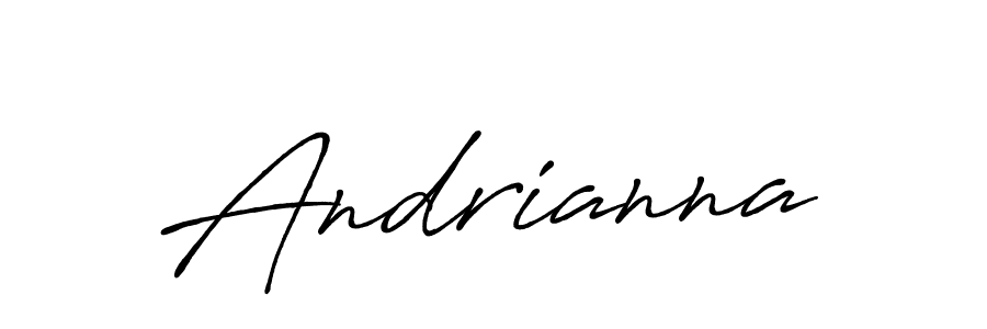 How to make Andrianna name signature. Use Antro_Vectra_Bolder style for creating short signs online. This is the latest handwritten sign. Andrianna signature style 7 images and pictures png