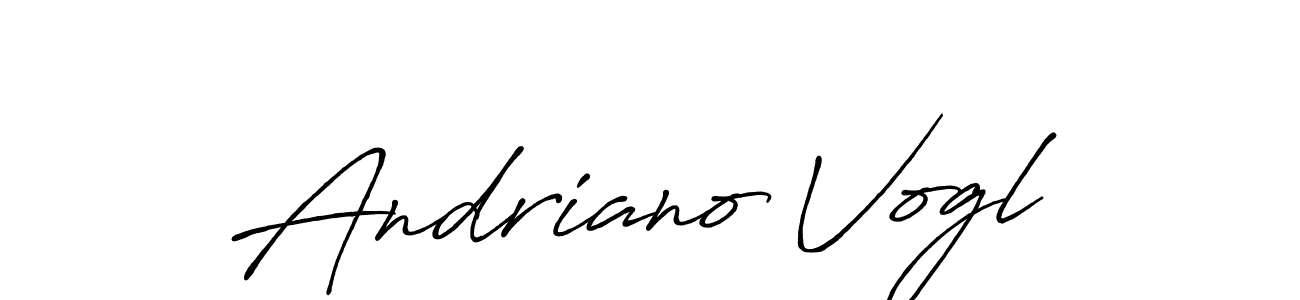 Create a beautiful signature design for name Andriano Vogl. With this signature (Antro_Vectra_Bolder) fonts, you can make a handwritten signature for free. Andriano Vogl signature style 7 images and pictures png