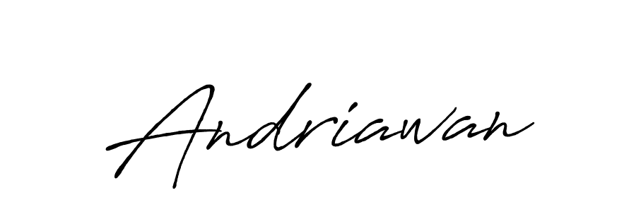 Make a beautiful signature design for name Andriawan. With this signature (Antro_Vectra_Bolder) style, you can create a handwritten signature for free. Andriawan signature style 7 images and pictures png