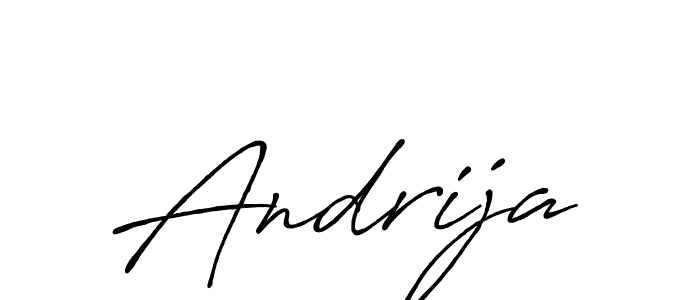 Make a beautiful signature design for name Andrija. With this signature (Antro_Vectra_Bolder) style, you can create a handwritten signature for free. Andrija signature style 7 images and pictures png