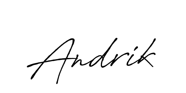 Best and Professional Signature Style for Andrik. Antro_Vectra_Bolder Best Signature Style Collection. Andrik signature style 7 images and pictures png